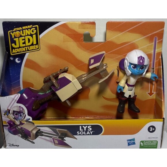Star Wars Young Jedi Adventures Lys Solay Figure & Speeder New - Picture 1 of 6
